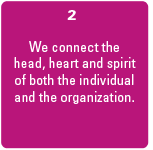 we connect the head, heart and spirit of both the individual and the organization